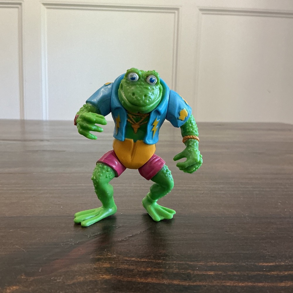 Vintage 1989‎ TMNT Genghis Frog Action Figure Playmates Toys Mirage Studios 4.5"